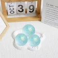 Grandi palline antistress in maltosio blu chiaro glitterato set da 3 pezzi - 6cm / Squishy al maltosio aurora (blu)