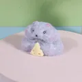 Schattige paarse harige hamster slow rise squishy met kaas tegen stress - Grijs Gevlokte Hamster