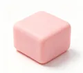 Minimalist macaron pink cube squishy toy for stress relief with slow rebound soft texture - Pink Soft Tofu Squishy