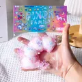 Rosa sternförmiges Wolken-Stressabbau-Spielzeug mit langsamem Rückfederungseffekt - Wolkenblase String (JY-322532) / Weiße Sterne auf rosa Hintergrund