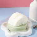 Slow rebound squishy toy shaped like a realistic sliced steamed bun for stress relief - Sliced Bun Style / White