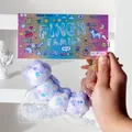Lila-weißer Wolken-Bubble-Stressball mit irisierender Pixel-Art-Verpackung - Wolkenblase String (JY-322532) / Weiße Sterne auf Violett
