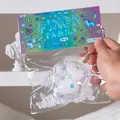 Χαριτωμένο glitter squishy παιχνίδι πατούσα γάτας σε ολογραφική συσκευασία - Κρυστάλλινη λευκή πατούσα γάτας