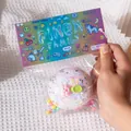 Jouet squishy anti-stress avec petit cochon rose et paillettes, emballage pixel - Squishy burger blanc