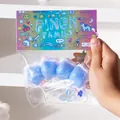 Blauer Glitzer-Wolken-Squishy für Stressabbau mit langsam rückfedernder Textur - Wolkenblase String (JY-322532) / Blaue Sterne auf Weiß