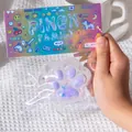 Μοβ γκλίτερ παιχνίδι squishy πατούσα γάτας σε συσκευασία με θέμα το παιχνίδι - Κρυστάλλινη μωβ πατούσα γάτας