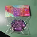Μοβ squishy παιχνίδι πατούσα γάτας με συσκευασία θέματος pixel art για το γραφείο - Μωβ Κρυστάλλινη Πατούσα Γάτας