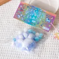Μπλε και άσπρο squishy παιχνίδι πατούσα γάτας σε ολογραφική συσκευασία pixel - Λούτρινη πατούσα γάτας (Μπλε)