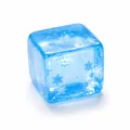 Blauer transluzenter Schneeflocken-Stresswürfel mit langsamer Rückfederung für Kinder - 3cm / Blau
