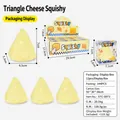 Cheese squishy slow rebound toy set with display box packaging for stress relief - Triangle Cheese / Large 7cm