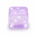 Lila durchscheinender Malzzucker-Quetschwürfel Stressabbau-Spielzeug mit Schneeflocken - 3cm / Lila