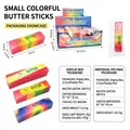 Rainbow butter stick slow rising squishy toy for stress relief with display box - Rainbow Theme / Set of 12