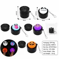 Halloween theme steamed bun squeeze toy keychain with light-up button and pumpkin design - Halloween Button Light-up Keychain (STC-WS1003)