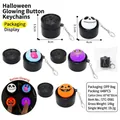 Μπρελόκ παιχνίδι squeeze Halloween με φωτεινό κουμπί και σχέδιο κολοκύθας - Κουμπί Halloween (Φωτιζόμενο στυλ) / Μαύρο