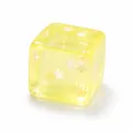 Gelber, halbtransparenter Squishy-Eiswürfel mit Schneeflockenmuster zum Stressabbau - 3cm / Gelb