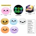 Glow-in-the-dark Halloween squeeze toy buns with glitter beads for stress relief relief - Small Luminous Halloween Glitter Bead Bag Squishy