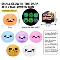 Halloween themed glow-in-the-dark squishy pumpkin and ghost stress relief toys set - Small Luminous Halloween Glitter Jelly Bag Squishy