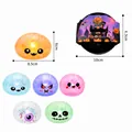 Giocattolo squishy glitterato LED Halloween in scatola, peso singolo 183g. - Squishy panino con perline glitterate di Halloween (con cestello stampato)