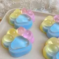 Détail de jouets anti-stress transparents en forme de patte de chat aux tons pastels. - 7cm / Dégradé Trois Couleurs