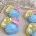 Detail of multi-colored transparent cat claw stress relief toys with jelly-like texture. - 7cm / Three-Color Gradient