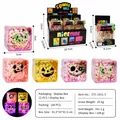 Halloween Maltose-Würfel Squishy-Spielzeug mit LED und dekorativen Stern-Pailletten - Leuchtender Halloween-Stern-Malzzuckerwürfel (Squishy)
