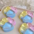 Jumbo 14cm colorful gradient cat paw squeeze toy made of translucent soft TPR material - Tricolor Gradient