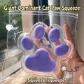 Juguete blando de pata de gato morada transparente de 14 cm para aliviar el estrés diario - Pata de Gato Grande (Superficie Lisa) / 14cm / Amatista