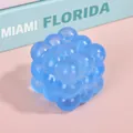Semi-transparent blue bubble cube squishy stress relief toy for sensory anxiety relief - Maltose Squishy - OPP Bag / Blue Rubik's Cube Maltose Squishy (5cm)