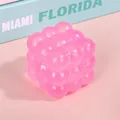 Pink bubble cube maltose squeeze toy for stress relief and sensory decompression - Maltose Squishy - OPP Bag / Pink Rubik's Cube Maltose Squishy (5cm)