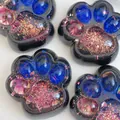 Gigantische doorschijnende kattenpoot squishy speelgoed met glitter - Aurora Sterrenhemel
