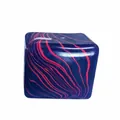 Stress relief maltose ice cube squishy toy with blue and pink wavy pattern design - 4cm / Purple Flow Pattern