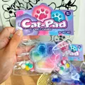Grote regenboog kattenpoot squishy speeltje gemaakt van zacht TPR-materiaal voor ontspanning - Kleurrijk Gevlokt