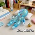 Baby shaped blue transparent maltose squishy stress relief toy with glitter - 14cm / Blue