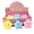 Kawaii star squeeze decompression toys in yellow blue and pink with pink display box set - Stress Relief Pentagram Star