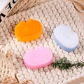 Close-up of three cute cat-shaped mochi squishy toys resting on a white knit blanket. - Pink Cheese Cat / 1 Piece