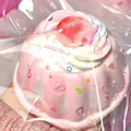 Cute strawberry cream pudding squishy toy made of premium slow rebound silicone material - Cream Cherry Large Pudding