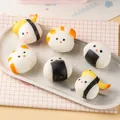 Set aus niedlichen Sushi und Onigiri Squishy Spielzeug zum Stressabbau und Deko - Netztasche (3 Stück)