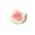 Kattenpoot squishy stressverlichtend speelgoed in de vorm van een plakje cheesecake - PVC-zak en food-grade siliconen / Kersenbloesem roze melkkonijn