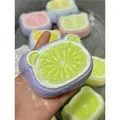 Purple bear-shaped citrus squishy toy made of soft food-grade silicone for stress relief - Standard / Gentle Purple