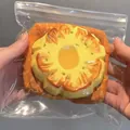 Juguete squishy de pudín de piña de silicona hecho a mano para aliviar el estrés en bolsa - Tostada de Piña / 278g