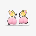 Cute 3D squishy silicone Corgi butt anti-collision stickers for car door and handle protection - Corgi / 2-Piece Set