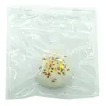 Simulation salted egg yolk pastry slow rebound squishy toy in a clear zipper bag - Colorful Powder Bun Squishies