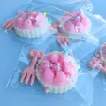 Glitter Raspberry Tart Squishies with Fork
