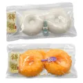 Vista dettagliata dei giocattoli antistress a forma di ciambella con scaglie di cocco - Ciambella Fritta / Set da 2 Pezzi