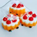Adorable slow rebound raspberry tart squishy toy for stress relief and sensory play - JC Fruit Strawberry Egg Tart Squishy
