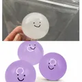 Detail of crystal squishy stress relief ball showing color change effect from clear to purple - Color Changing Style