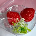 Juguete blando de fresa roja realista hecho de silicona de grado alimenticio para estrés. - Fresa Grande (Rojo)