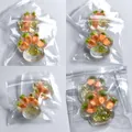Detail view of transparent cat paw squeeze toy with glitter and carrot motifs in bags - Carrot Style (With Glitter) / 60g Pack / Transparent Glitter Orange