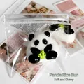 Cute panda rice ball squishy toy with bamboo sprout in clear plastic zip-lock bag - Panda Rice Ball Style / 1 Piece