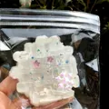 Weißes Mondlicht Katzenpfote Squishy-Spielzeug mit Glitzer und Sternen Dekoration - Weißes Mondschein-Waffel